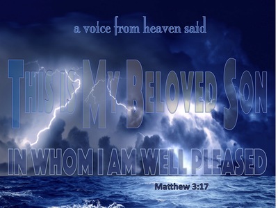 Matthew 3:17 This Is My Beloved Son (blue)